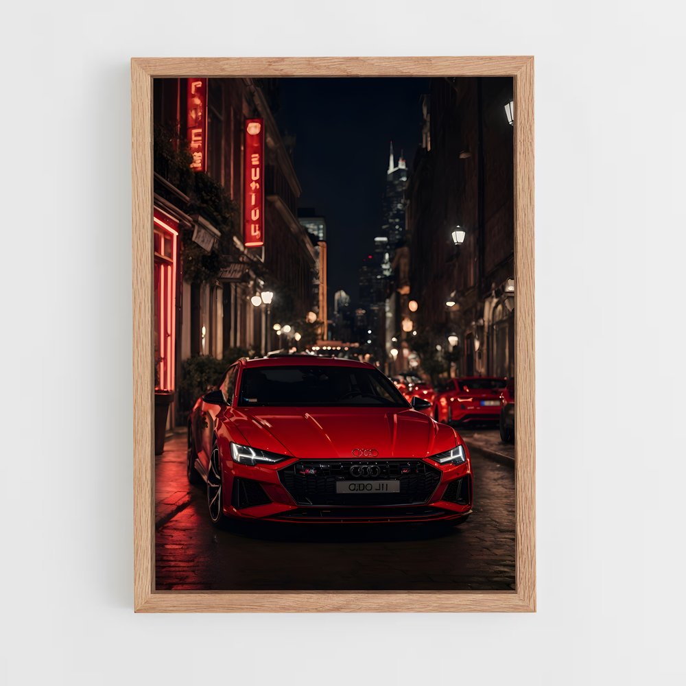 Poster Red City Racer – affiche Audi (vue 4)